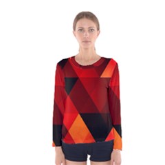 Abstract Triangle Wallpaper Women s Long Sleeve T-shirt