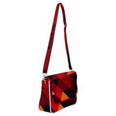 Abstract Triangle Wallpaper Shoulder Bag With Back Zipper by Ket1n9