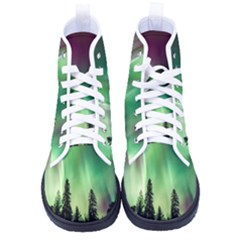 Aurora-borealis-northern-lights Men s High-top Canvas Sneakers