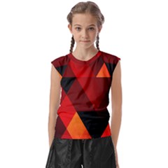 Abstract Triangle Wallpaper Kids  Raglan Cap Sleeve T-shirt by Ket1n9