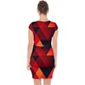 Abstract Triangle Wallpaper Capsleeve Drawstring Dress  View2