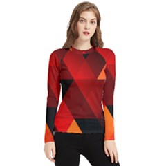 Abstract Triangle Wallpaper Women s Long Sleeve Rash Guard by Ket1n9