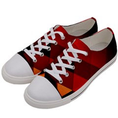 Abstract Triangle Wallpaper Men s Low Top Canvas Sneakers by Ket1n9