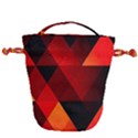 Abstract Triangle Wallpaper Drawstring Bucket Bag View1