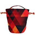 Abstract Triangle Wallpaper Drawstring Bucket Bag View2