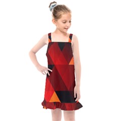 Abstract Triangle Wallpaper Kids  Overall Dress by Ket1n9