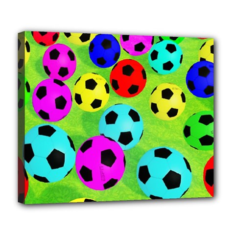 Balls Colors Deluxe Canvas 24  X 20  (stretched) by Ket1n9