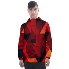 Abstract Triangle Wallpaper Men s Front Pocket Pullover Windbreaker by Ket1n9