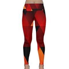 Abstract Triangle Wallpaper Lightweight Velour Classic Yoga Leggings by Ket1n9