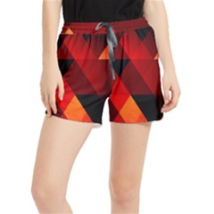 Abstract Triangle Wallpaper Women s Runner Shorts by Ket1n9