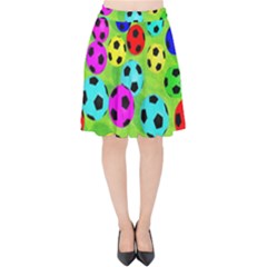 Balls Colors Velvet High Waist Skirt by Ket1n9