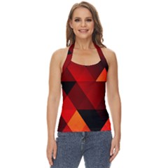 Abstract Triangle Wallpaper Basic Halter Top by Ket1n9