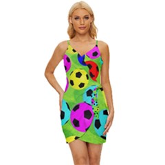 Balls Colors Wrap Tie Front Dress