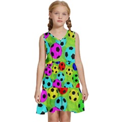 Balls Colors Kids  Sleeveless Tiered Mini Dress by Ket1n9