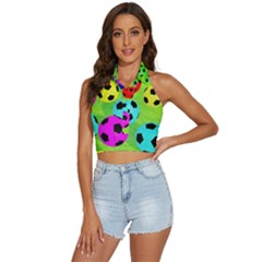 Balls Colors Backless Halter Cami Shirt