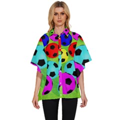 Balls Colors Women s Batwing Button Up Shirt