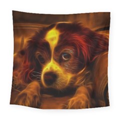 Cute 3d Dog Square Tapestry (large) by Ket1n9