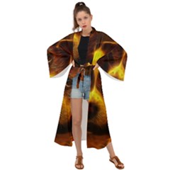 Cute 3d Dog Maxi Kimono by Ket1n9