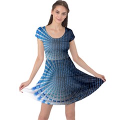 Data-computer-internet-online Cap Sleeve Dress by Ket1n9