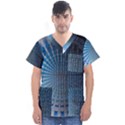 Data-computer-internet-online Men s V-Neck Scrub Top View1