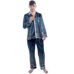 Data-computer-internet-online Men s Long Sleeve Satin Pajamas Set by Ket1n9