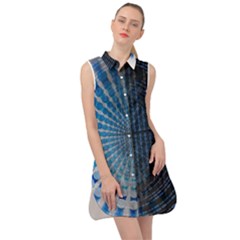 Data-computer-internet-online Sleeveless Shirt Dress by Ket1n9