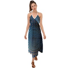 Data-computer-internet-online Halter Tie Back Dress  by Ket1n9