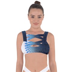 Data-computer-internet-online Bandaged Up Bikini Top by Ket1n9