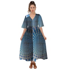 Data-computer-internet-online Kimono Sleeve Boho Dress by Ket1n9