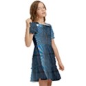 Data-computer-internet-online Kids  Puff Sleeved Dress View2