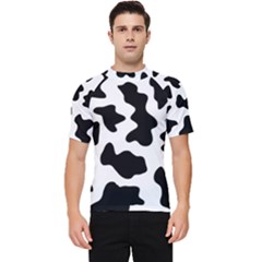 Animal-print-black-and-white-black Men s Short Sleeve Rash Guard by Ket1n9