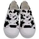 Animal-print-black-and-white-black Kids  Low Top Canvas Sneakers View1