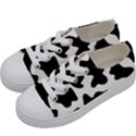 Animal-print-black-and-white-black Kids  Low Top Canvas Sneakers View2