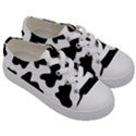 Animal-print-black-and-white-black Kids  Low Top Canvas Sneakers View3