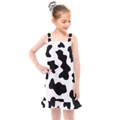 Animal-print-black-and-white-black Kids  Overall Dress by Ket1n9