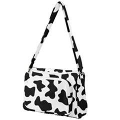 Animal-print-black-and-white-black Front Pocket Crossbody Bag by Ket1n9