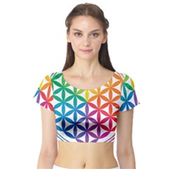 Heart Energy Medicine Short Sleeve Crop Top by Ket1n9