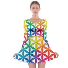 Heart Energy Medicine Long Sleeve Skater Dress by Ket1n9