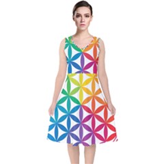 Heart Energy Medicine V-neck Midi Sleeveless Dress  by Ket1n9