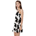 Animal-print-black-and-white-black Short Frill Dress View2