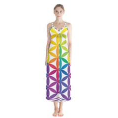 Heart Energy Medicine Button Up Chiffon Maxi Dress by Ket1n9