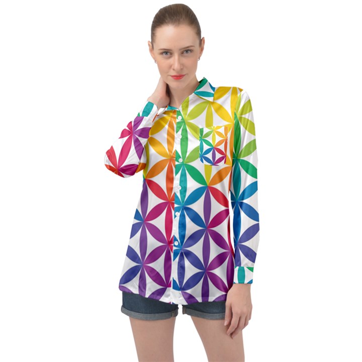 Heart Energy Medicine Long Sleeve Satin Shirt