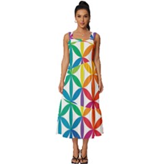 Heart Energy Medicine Square Neckline Tiered Midi Dress by Ket1n9