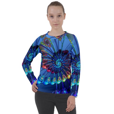 Top Peacock Feathers Women s Long Sleeve Raglan T-shirt by Ket1n9