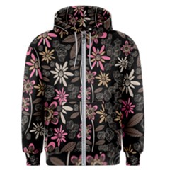 Flower Art Pattern Men s Zipper Hoodie by Ket1n9