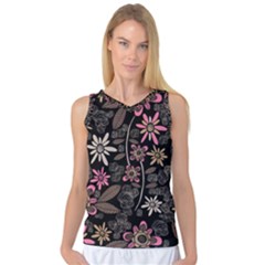 Flower Art Pattern Women s Basketball Tank Top by Ket1n9