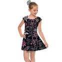 Flower Art Pattern Kids  Cap Sleeve Dress View1