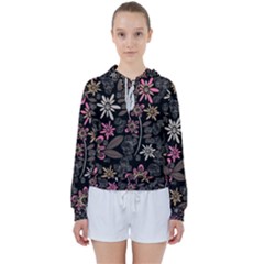 Flower Art Pattern Women s Tie Up Sweat by Ket1n9