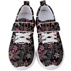 Flower Art Pattern Women s Velcro Strap Shoes by Ket1n9