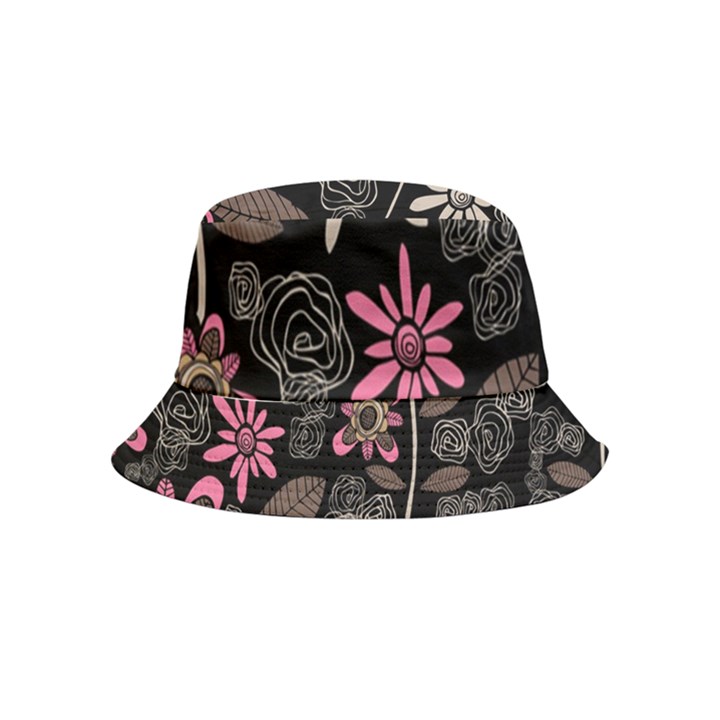 Flower Art Pattern Bucket Hat (Kids)